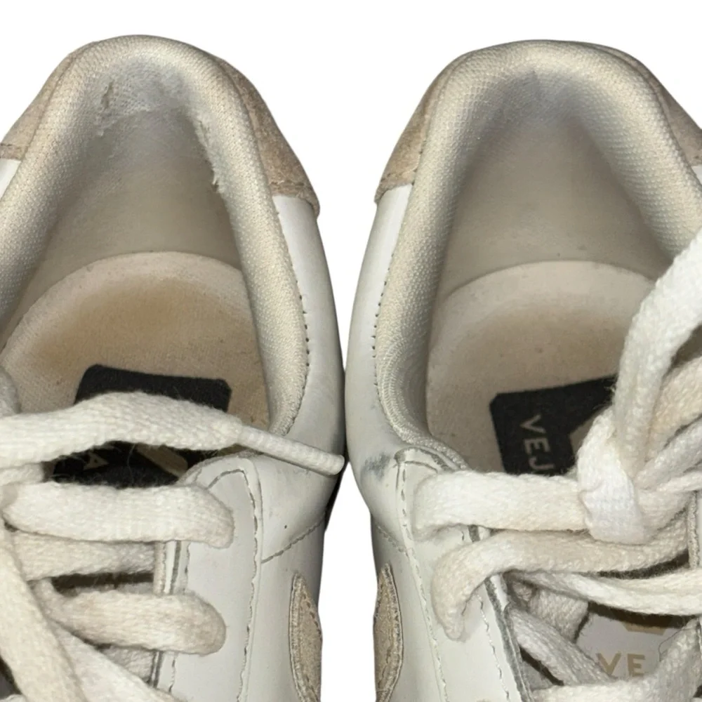 Veja Esplar Bi-Color Extra White Sable Low Top Sneakers Size 5